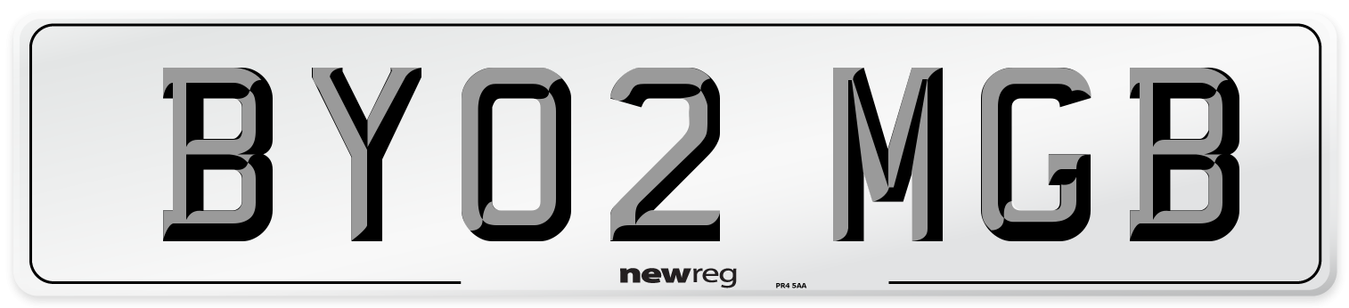 BY02 MGB Number Plate from New Reg
